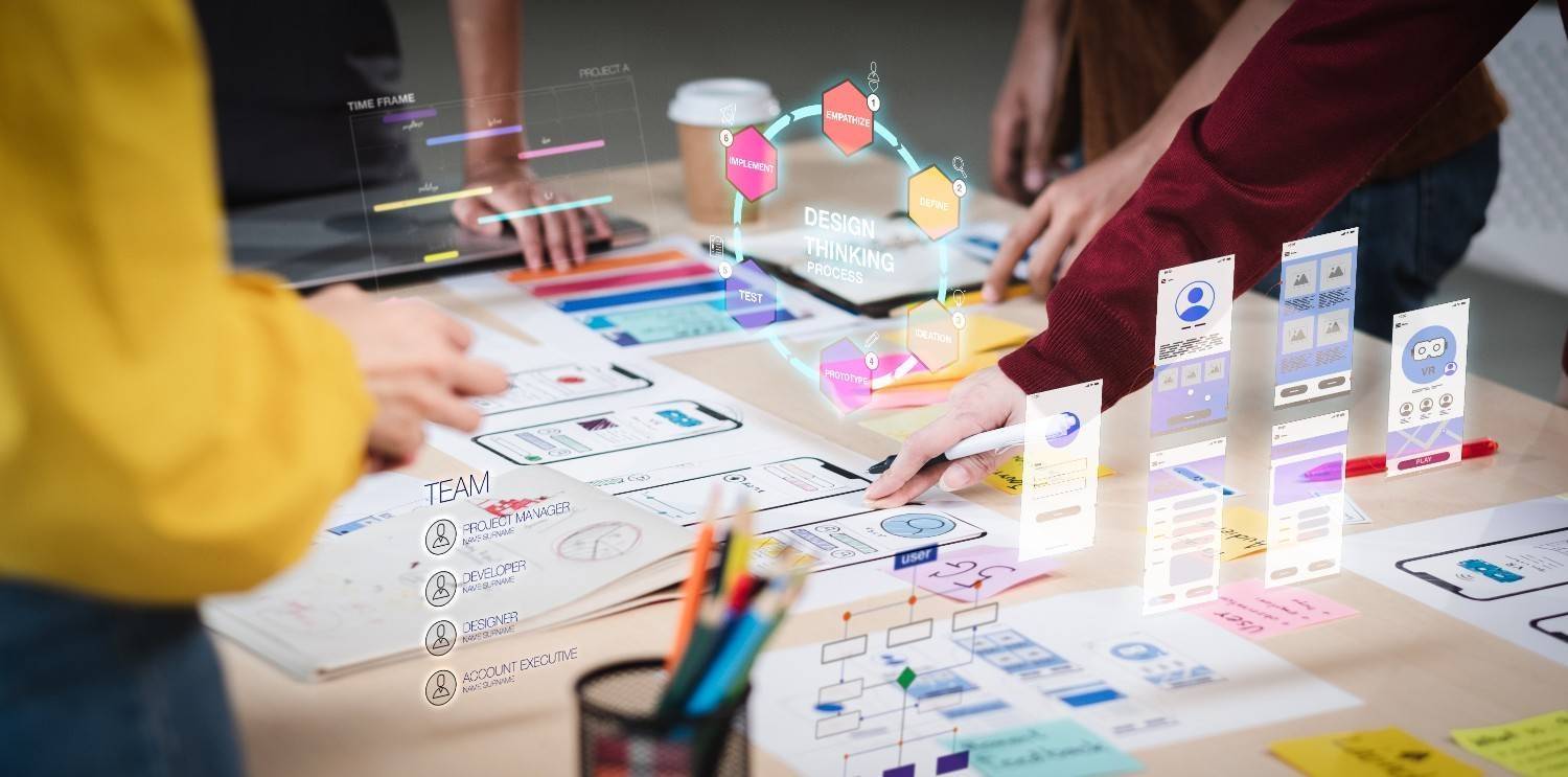Digital marketing campaign dashboard with growth charts