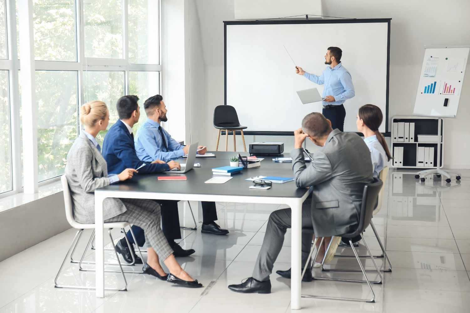 Trainer leading a hands-on media training session