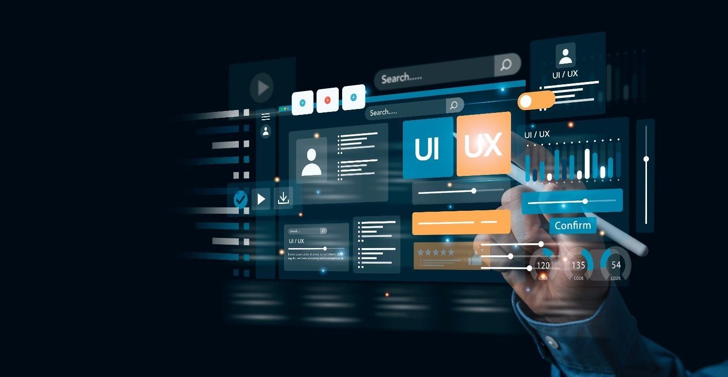 Developers building a website on multiple screens